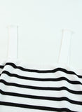 Striped Tube Spaghetti Strap Knitted Tank Top