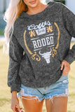 Sweat-shirt gris délavé minéral graphique RODEO Coors Banquet