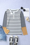 Long Sleeve Button Henley Top