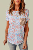 Print T-shirt with Sequin Pocket