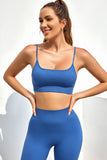 Spaghetti Straps Ribbed Fitness Yoga Bra