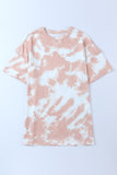 Tie-dye Round Neck Short Sleeve Top