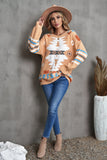 Aztec Print Long Sleeve Tunic Knitted Sweater