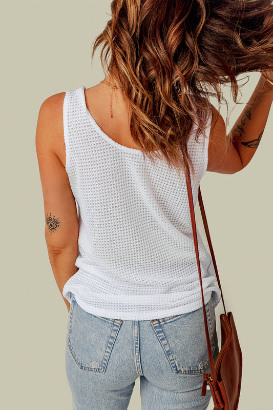 Waffle Texture Tank Top