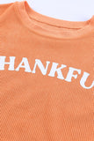 Sweat-shirt oversize côtelé orange THANKFUL