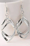 Double Spirals Rhombus Alloy Earrings