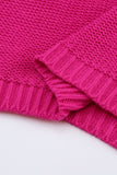 Hollowed Bubble Sleeve Knit Sweater