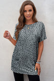 Print Side Pockets Tunic Top