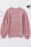 Subtle Heather Knit Bishop Sleeve Sweater