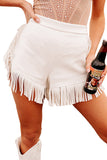 Fringe Trim Fit Flare Shorts