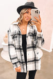 Plaid Button-Up Flap Pocket Shacket