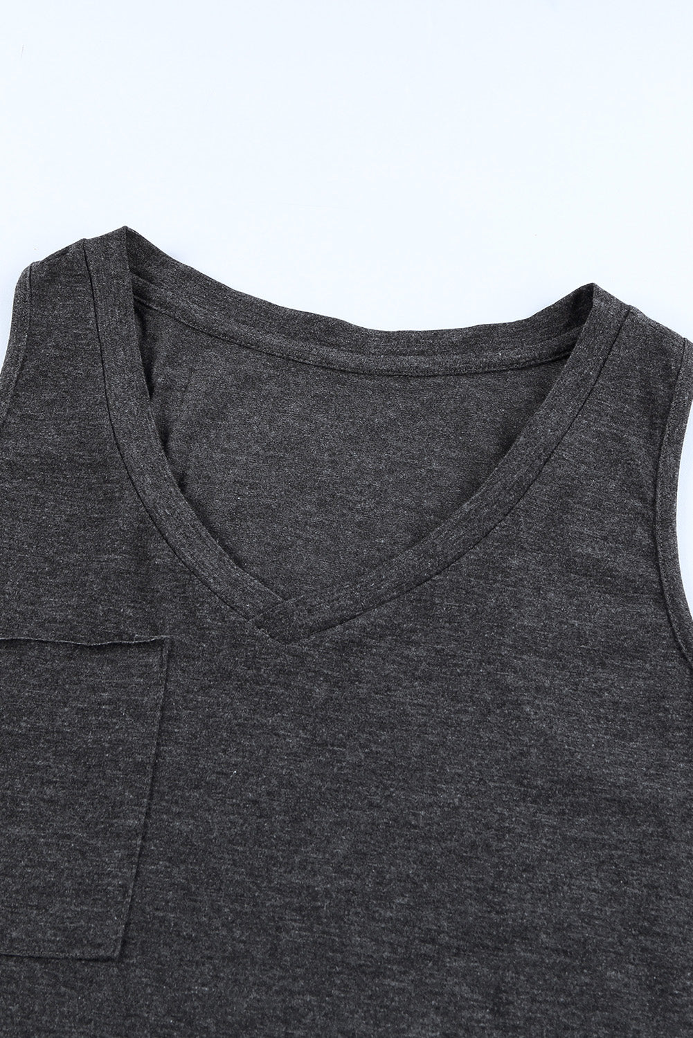 V Neck Racerback Tank Top with Pocket