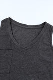 V Neck Racerback Tank Top with Pocket