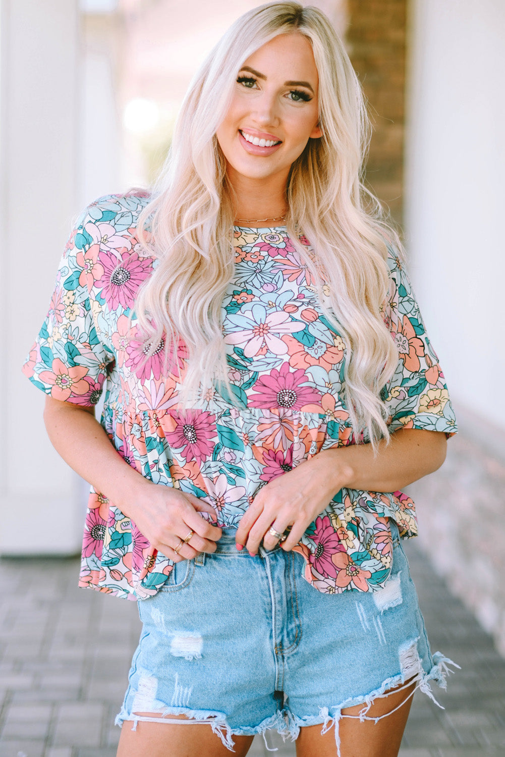 Floral Print Sleeveless Tank Top