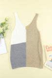 Color Block Knitted Tank Top