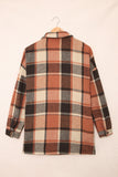 Plaid Print Buttoned Shirt Jacket