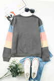 Colorblock Long Sleeve Pullover Sweatshirt