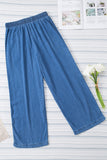 Wide Leg Drawstring Waist Loose Pants