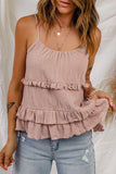 Tiered Ruffled Spaghetti Straps Tank Top