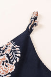 Vintage Printed Spaghetti Strap Wide Leg Jumpsuit