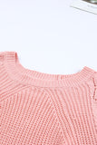 Hollow-out Puffy Sleeve Knit Sweater