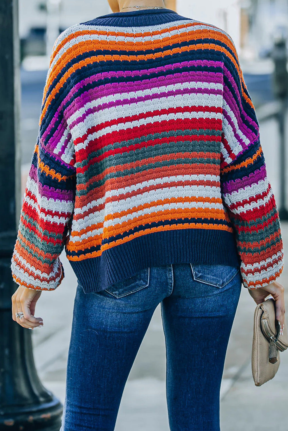 Boho Fashion Drop Shoulder Baggy Sweater