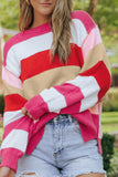 Mix Horizon Stripes Dolman Sleeve Sweater