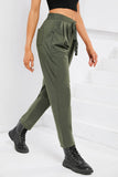 Casual Elastic Drawstring Waist Pants