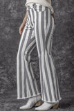 Stripe Star Embellished Western Flare Jeans