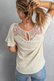 Crochet Splicing Flutter Sleeve Top