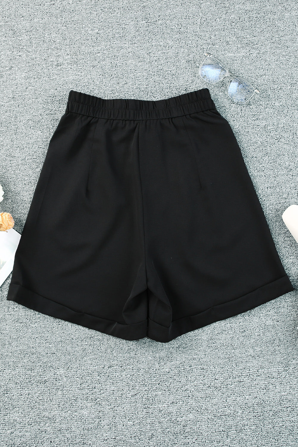 Casual Pocketed High Waist Bermuda Shorts