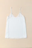 Scalloped V Neck Embroidered Camisole Top