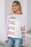 Blocked Drop Shoulder Slouchy Sweater