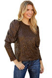 Puff Sleeve Sequin Top