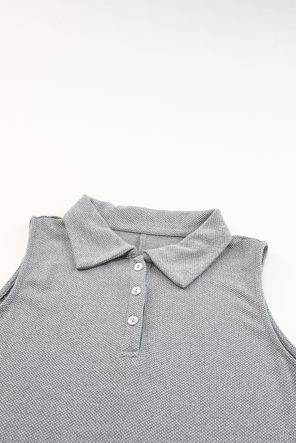 Button Collared Sleeveless Polo Dress