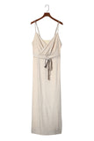 Plus Size V Neck Wrap Spaghetti Straps Maxi Dress