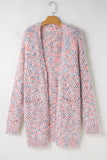 Yellow Multicolor Confetti Open Front Knit Cardigan