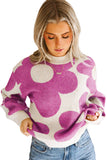 Flower Pattern Slouchy Sweater