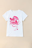 T-shirt graphique Howdy blanc en strass