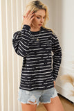 Retro Striped Casual Long Sleeve Top