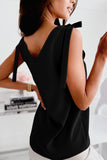 Tie On Shoulder V Neck Tank Top