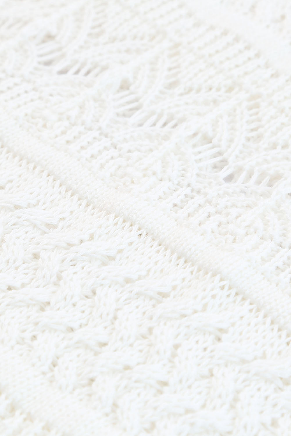 Débardeur blanc en tricot au crochet avec bretelles à volants 