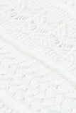 Débardeur blanc en tricot au crochet avec bretelles à volants 