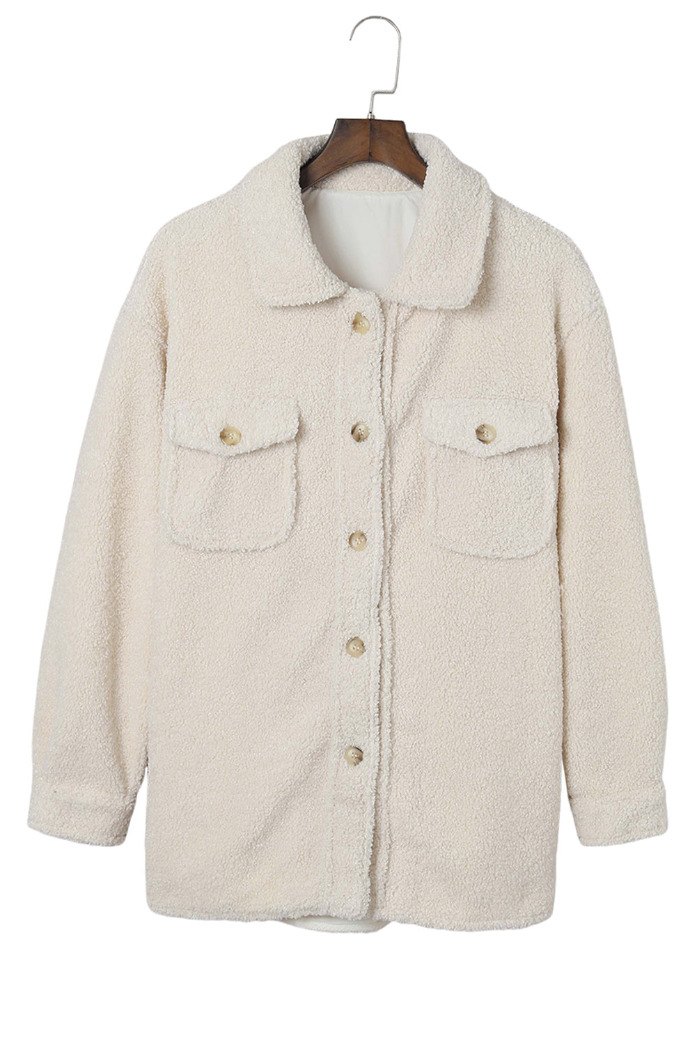 Flap Pockets Button Front Jacket