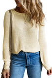 Raglan Sleeve Crewneck Casual Sweater