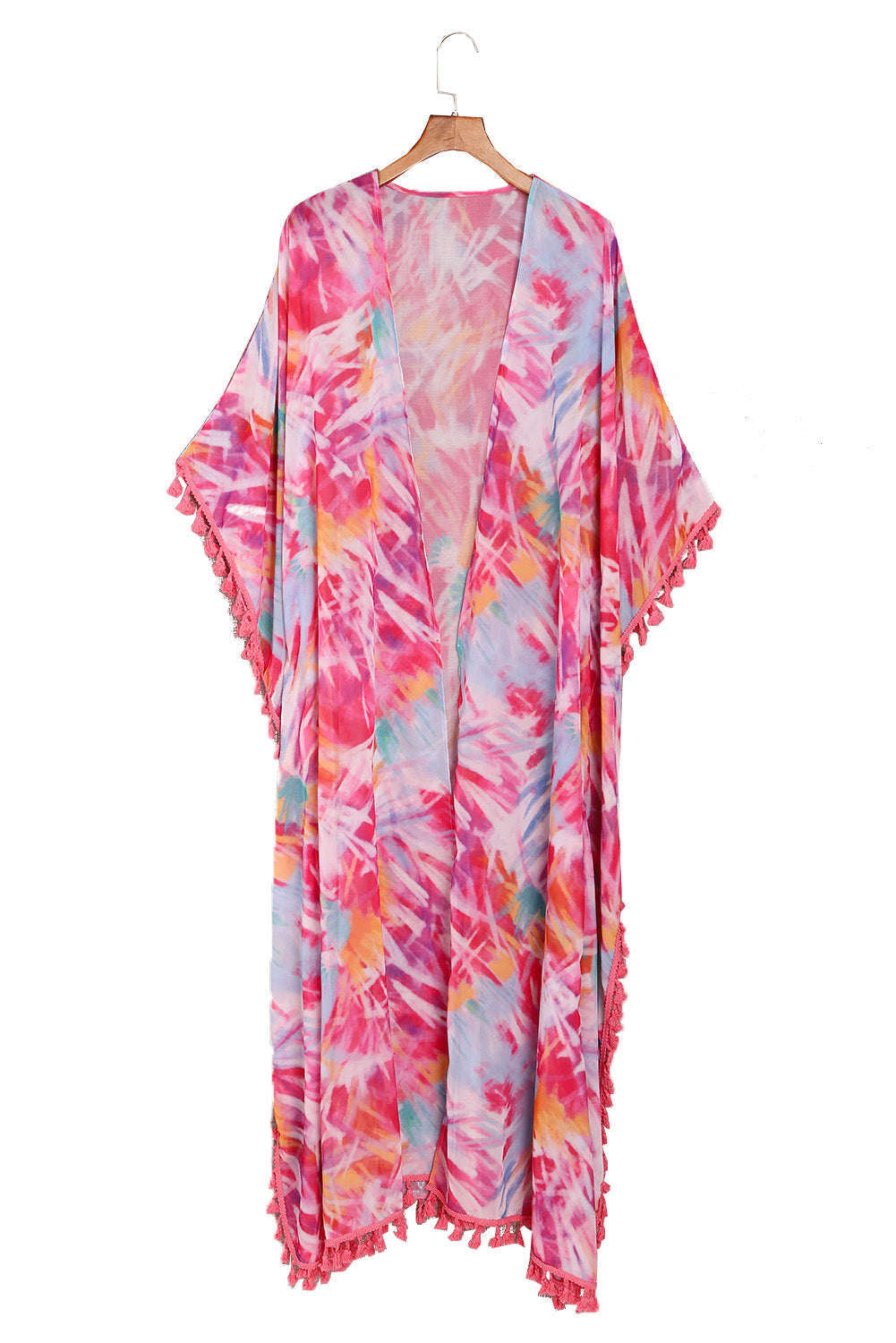 Tie-dye Tassel Trim Kimono