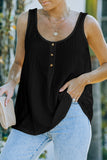 Button Textured Tank Top