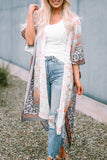 Mandala Fashion Print Half Sleeve Kimono