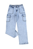 High Waist Wide Leg Cargo Jeans