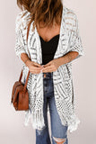 Loose Knitwear Kimono with Slits